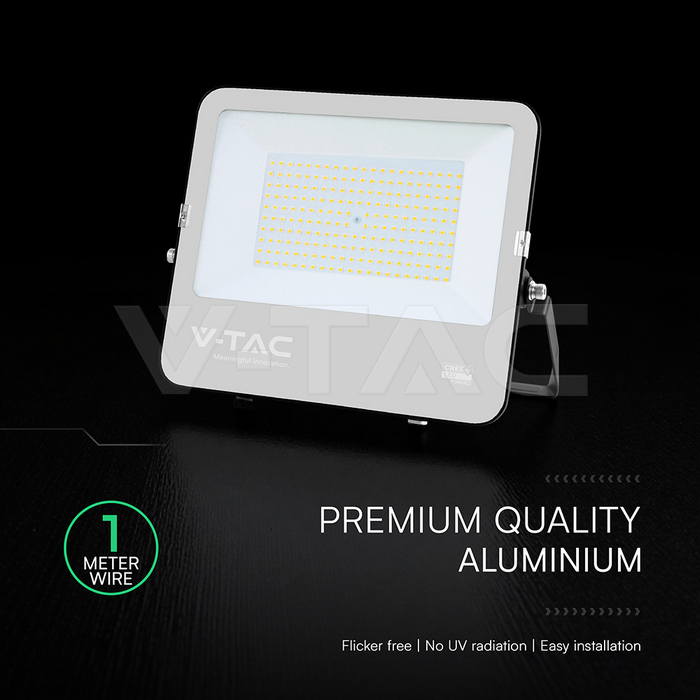 LED Floodlights: 150W LED Floodlight CREE CHIP Black Body Grey Glass ...